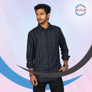 Printed shirts for men full sleeve blue color