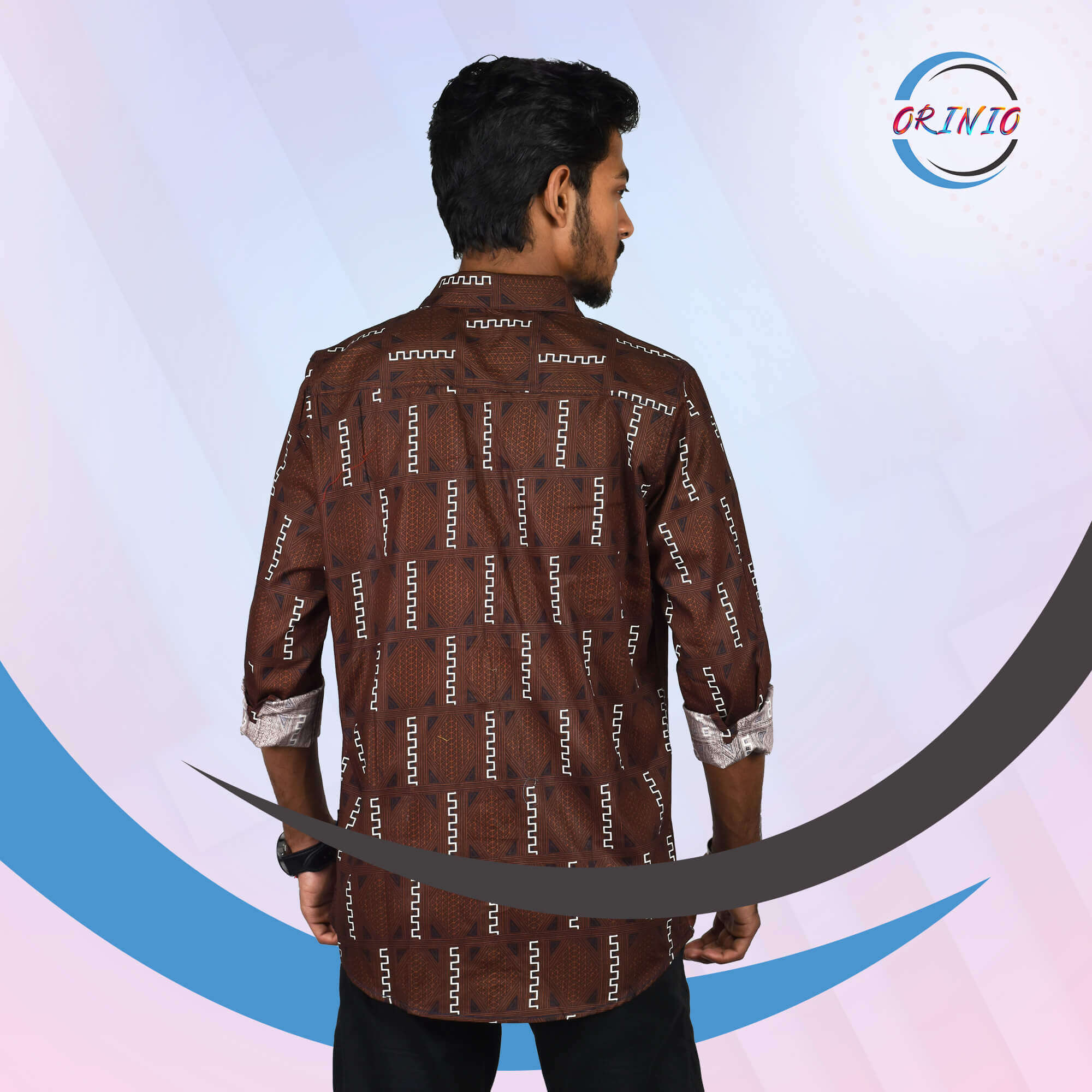 Black formal shirt for men - Image 2