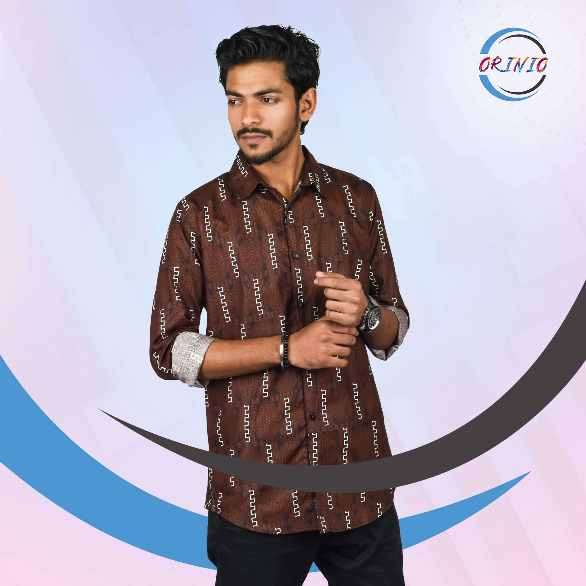 Black formal shirt for men