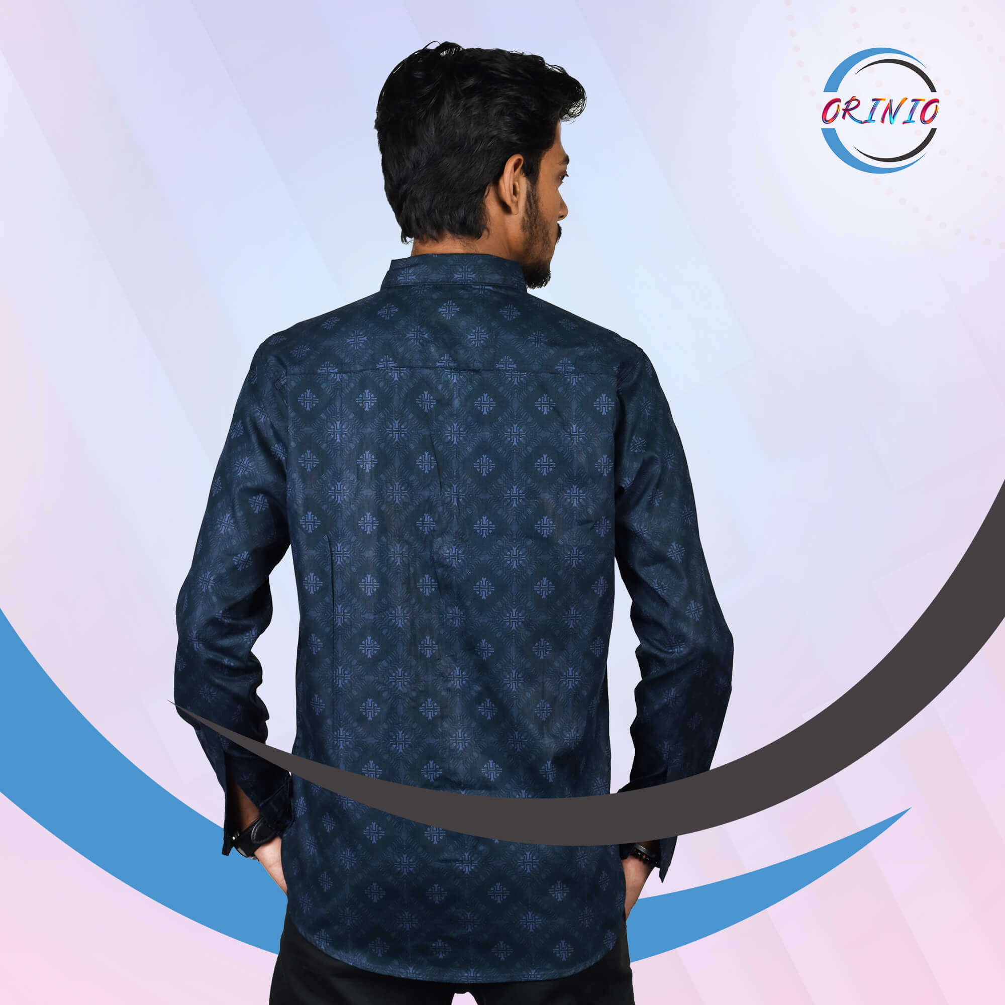 Maroon check shirt for men - Image 2