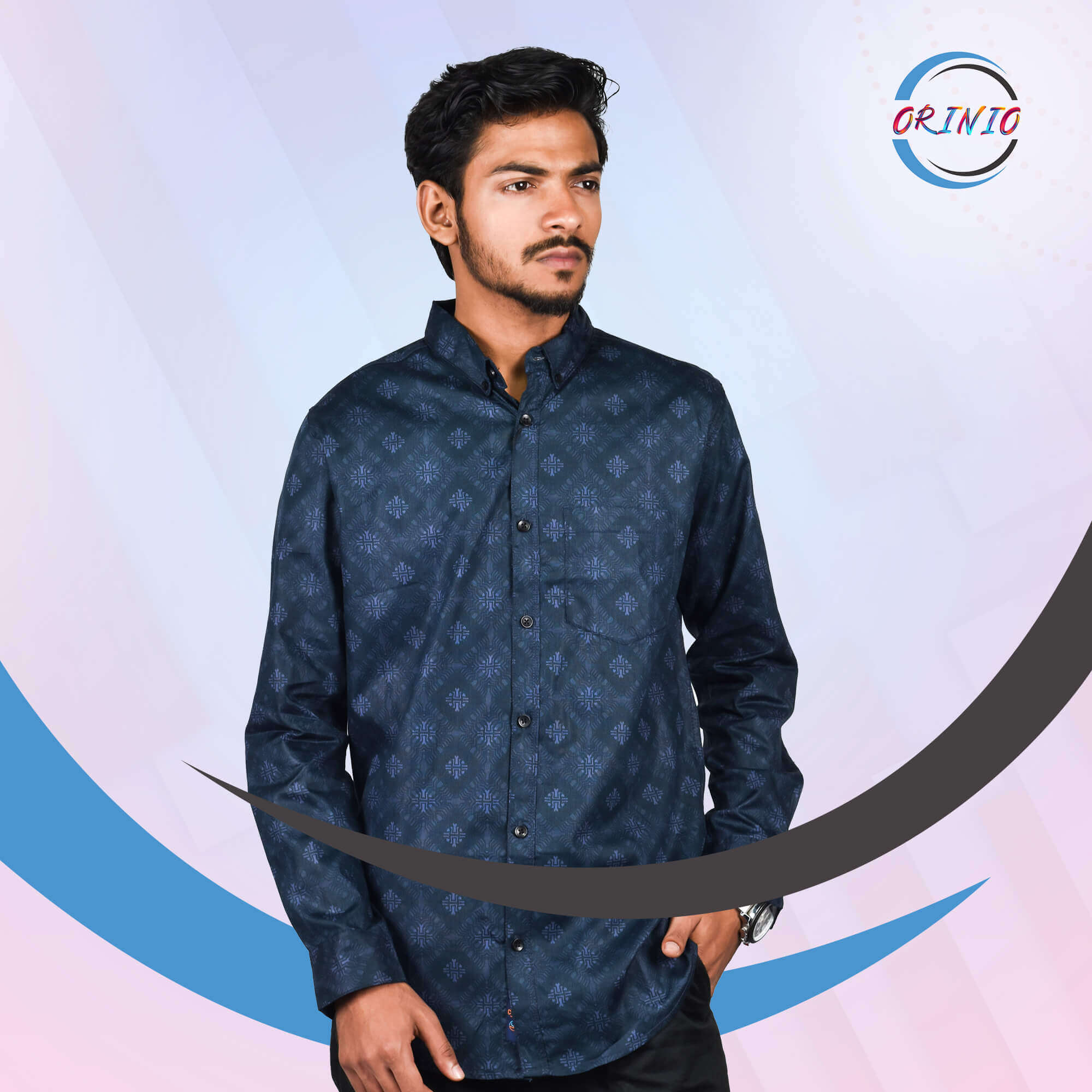 Maroon check shirt for men