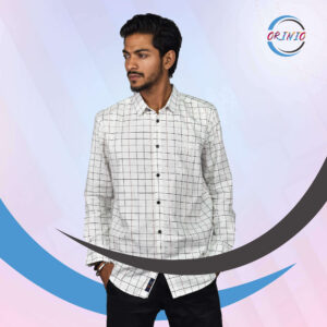 Maroon & black striped shirt for men