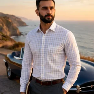 Mens Full sleeve Check Formal Shirt- Dapper (MFCS105)