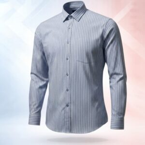 Mens Full sleeve Stripe Formal Shirt- Dusk