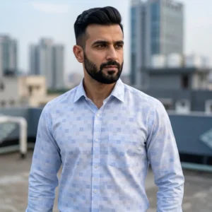 Mens Full sleeve Check Formal Shirt- Synix(MFCS119)