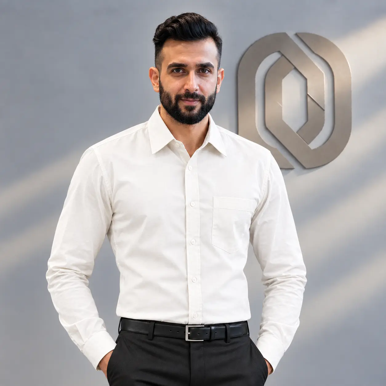 Mens Full sleeve Blank Formal Shirt- Cream