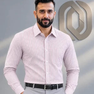 Mens Full sleeve Stripe Formal Shirt- Pulse